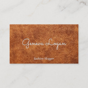 Tarjeta De Visita Fuente cursiva   Fondo de textura marrón