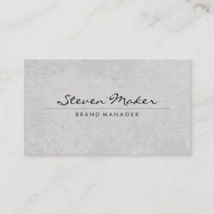 Tarjeta De Visita Fuente cursiva minimalista   Textura simple