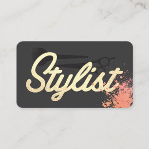 Tarjeta De Visita Fuente Cursive Glamour Stylist   Expresiva