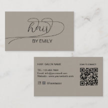 Fuente de escritura Taupe Salón de belleza minimal