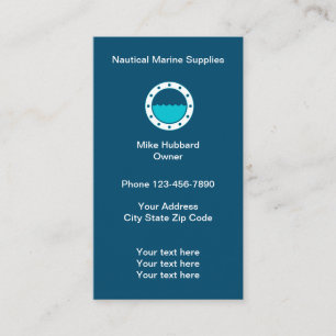 Tarjeta De Visita Fuente marina náutica del barco