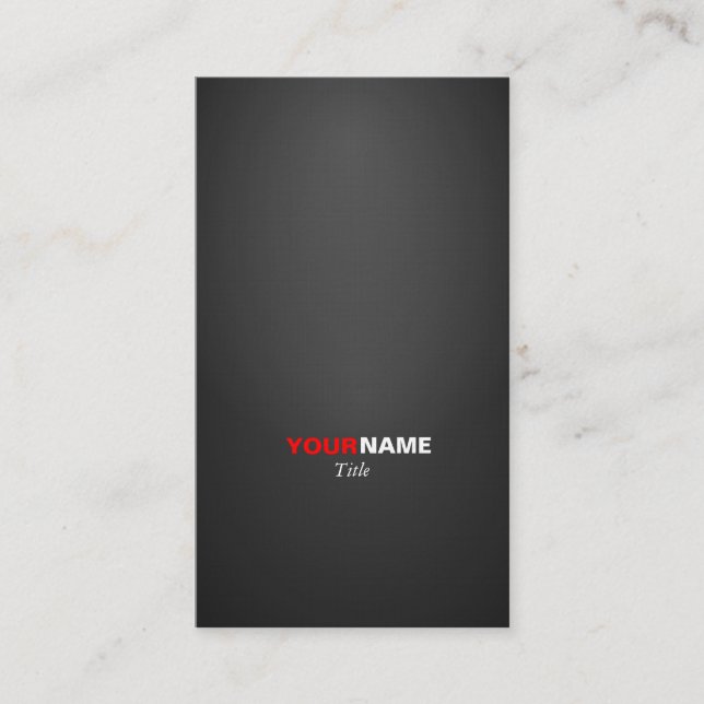 Tarjeta De Visita Fuente moderna en dos colores con (Anverso)