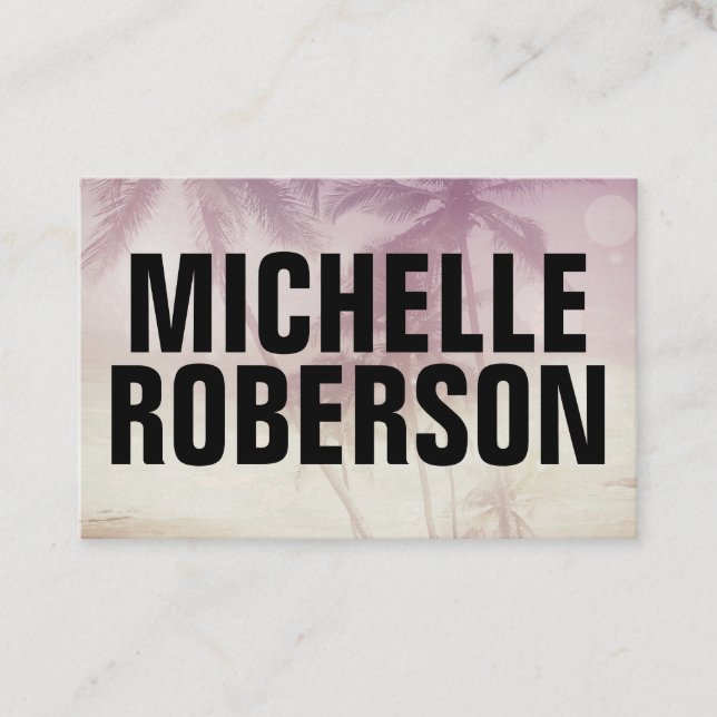 Tarjeta De Visita Fuente negra grande (Anverso)