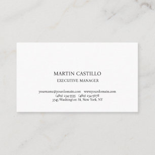 Tarjeta De Visita Fuente Serif Profesional Moderna Blanca Negra con 