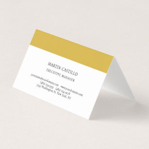 Tarjeta De Visita Fuente Serif Profesional Moderna Dorada Mate