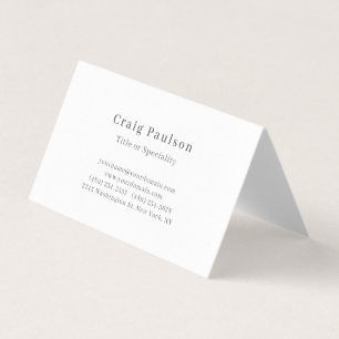 Tarjeta De Visita Fuente Serif Simple Profesional Sencillo Premium P