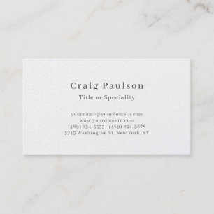 Tarjeta De Visita Fuente Serif Simple Profesional Sencillo Premium P