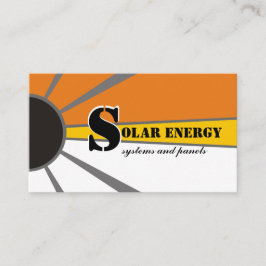 Tarjeta De Visita Fuentes alternativas de energía solar/solar/energí
