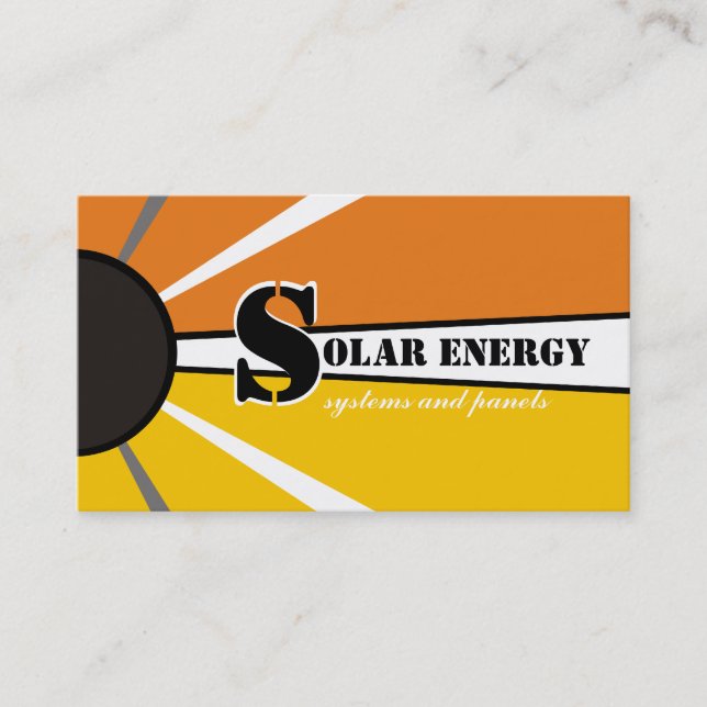 Tarjeta De Visita Fuentes alternativas de energía solar/solar/energí (Anverso)