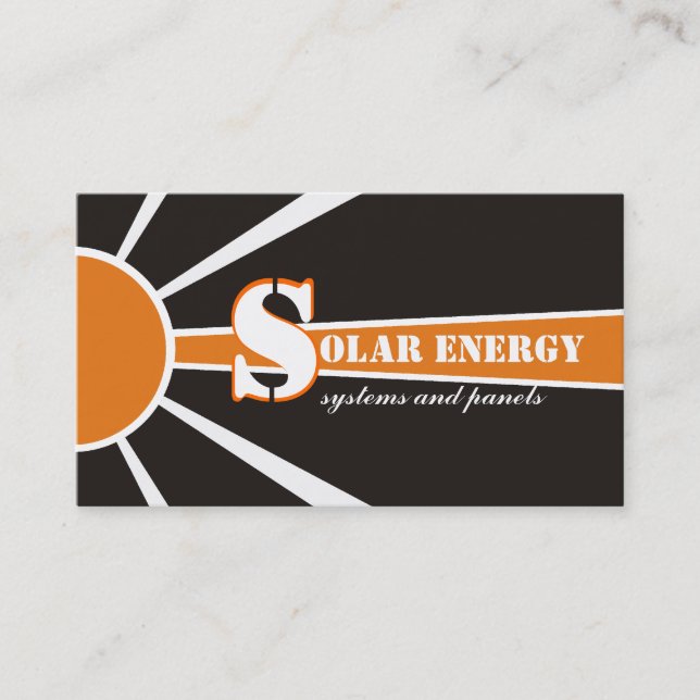 Tarjeta De Visita Fuentes alternativas de energía solar/solar/energí (Anverso)
