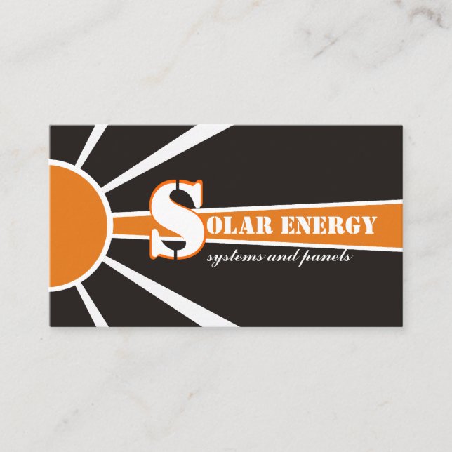 Tarjeta De Visita Fuentes alternativas de energía solar/solar/energí (Anverso)