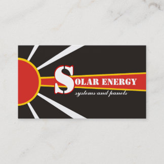 Tarjeta De Visita Fuentes alternativas de energía solar/solar/energí
