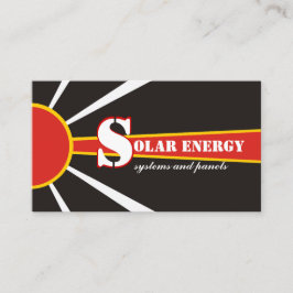 Tarjeta De Visita Fuentes alternativas de energía solar/solar/energí