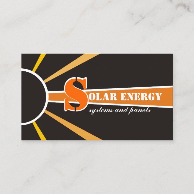 Tarjeta De Visita Fuentes alternativas de energía solar/solar/energí (Anverso)