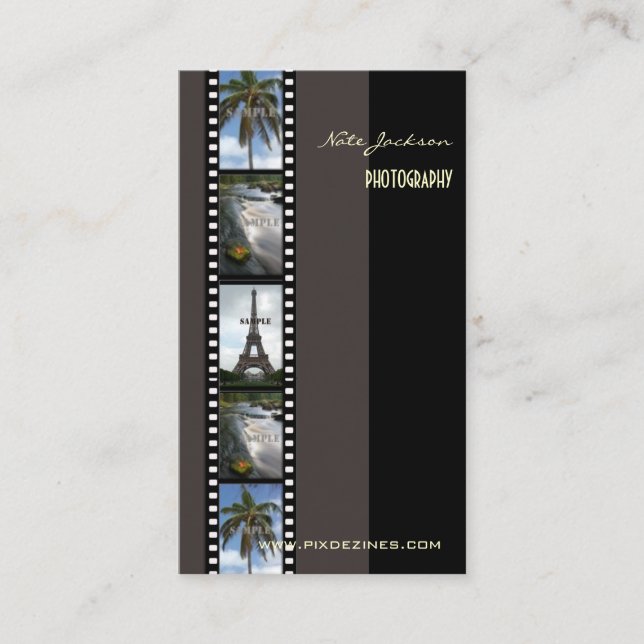 Tarjeta De Visita Fuentes de plantilla de fotos para fotógrafos/diy (Anverso)