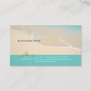 Tarjeta De Visita Fuentes PixDezines Hawaiian Beach/DIY