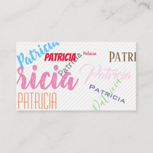 Tarjeta De Visita Fuentes y colores mixtos