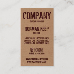 Tarjeta De Visita Fuera de la caja