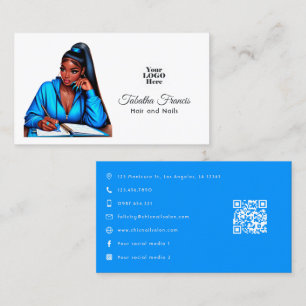 Tarjeta De Visita Fuerte arte de empoderamiento de mujeres negras af
