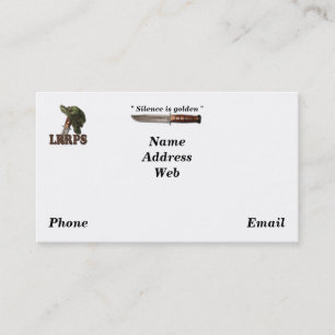 Tarjeta De Visita Fuerza aérea de la armada marines rangers lrrps lr