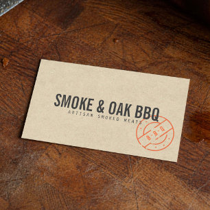 Tarjeta De Visita Fuerza artesanal de la barbacoa