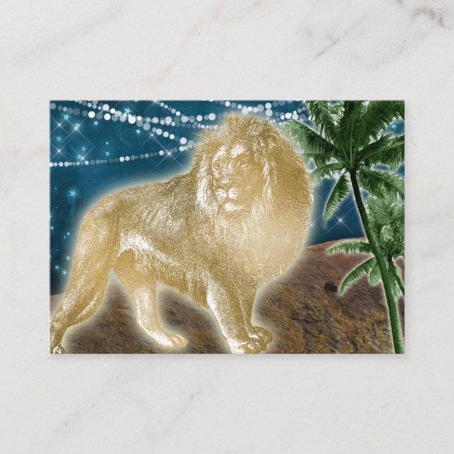 Tarjeta De Visita Fuerza del León Power Rock Coaching Animal (Anverso)