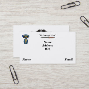 Tarjeta De Visita Fuerzas especiales del ejército boinas verdes sf s