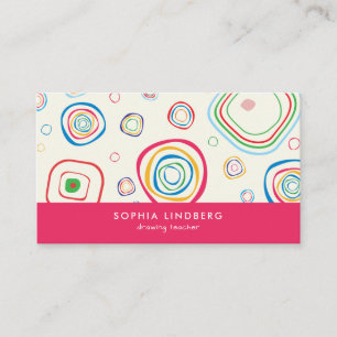 Tarjeta De Visita Fun Circles Art