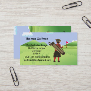 Tarjeta De Visita Fun golf personalizado en campo de golf