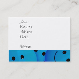 Tarjeta De Visita Fun Guay Happy Blue Faces