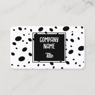 Tarjeta De Visita fun modern chic black and white dot pattern bold 