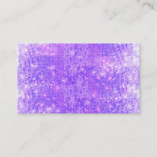 Tarjeta De Visita Fun Purple Faux Sparkly Sequins