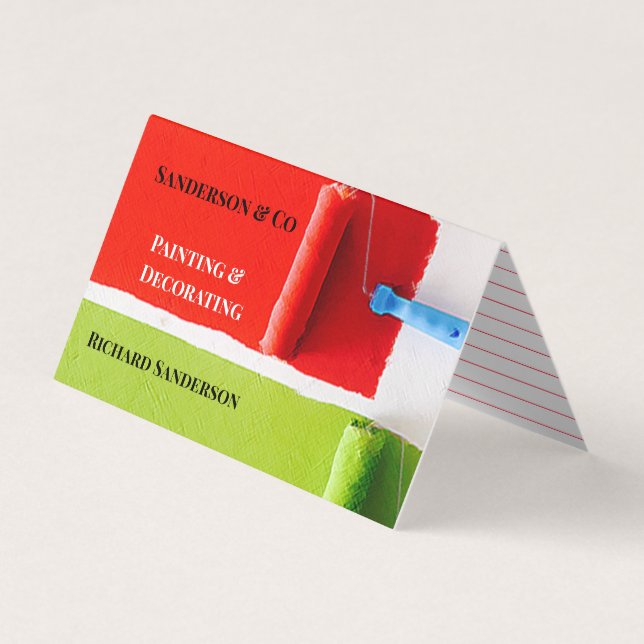 Tarjeta De Visita Funcionador de pintura de la casa (Anverso)