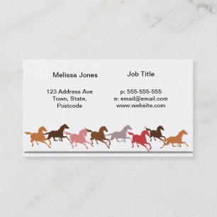Tarjeta De Visita Funcionamiento de los caballos salvajes