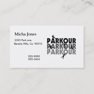 Tarjeta De Visita Funcionamiento libre de Parkour