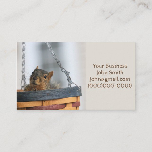 Tarjeta De Visita Funda de cesta (Anverso)