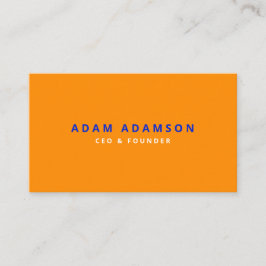 Tarjeta De Visita Fundador Naranja moderno Ceo Presidente
