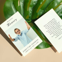 Funeral Mínimo Simple Photo Memorial