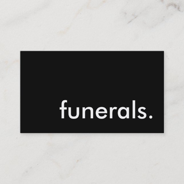 Tarjeta De Visita funerales. (Anverso)