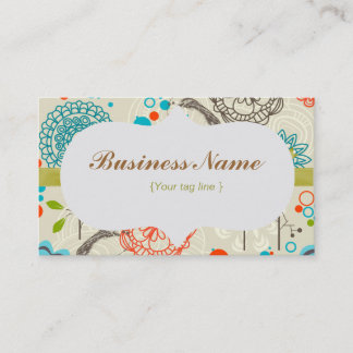 Tarjeta De Visita Funky Floral Business Card