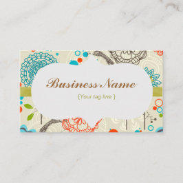 Tarjeta De Visita Funky Floral Business Card
