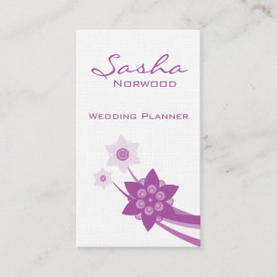 Tarjeta De Visita Funky Floral Business Card, Lavender