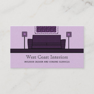 Tarjeta De Visita Funky Furniture Business Card, Purple