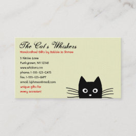 Tarjeta De Visita Funky gato negro curioso Peeking Kitty Cute Funny