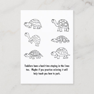 Tarjeta De Visita Funny Bad Parking Note