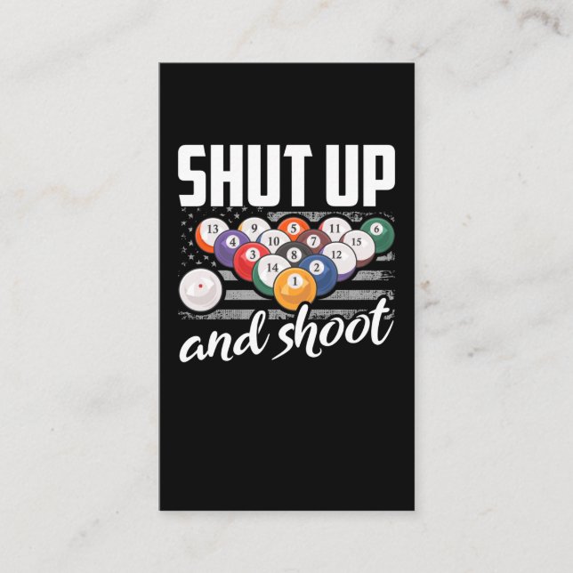 Tarjeta De Visita Funny Billard Player Cita Billiard Sarcastic (Anverso)