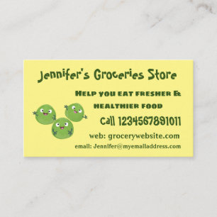 Tarjeta De Visita Funny Brussels brota personalizado de verduras