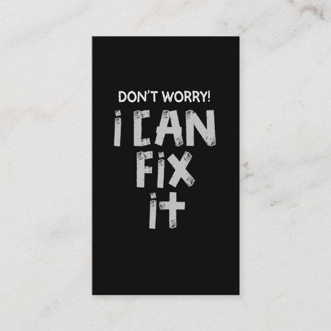 Tarjeta De Visita Funny Chiste de Cinta de Ducado Padrón Sarcástico  (Anverso)