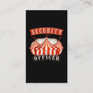 Tarjeta De Visita Funny Circus Security Officer