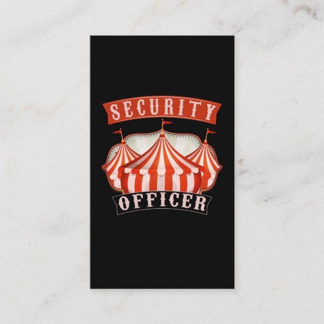 Tarjeta De Visita Funny Circus Security Officer (Anverso)